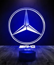 Lampka LED 3D Plexido Mercedes AMG Logo