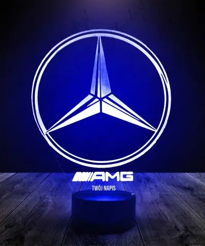 Lampka LED 3D Plexido Mercedes AMG Logo