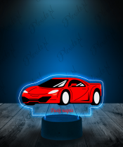 Lampka LED 3D Plexido z Nadrukiem Ferrari Czerwone - 2