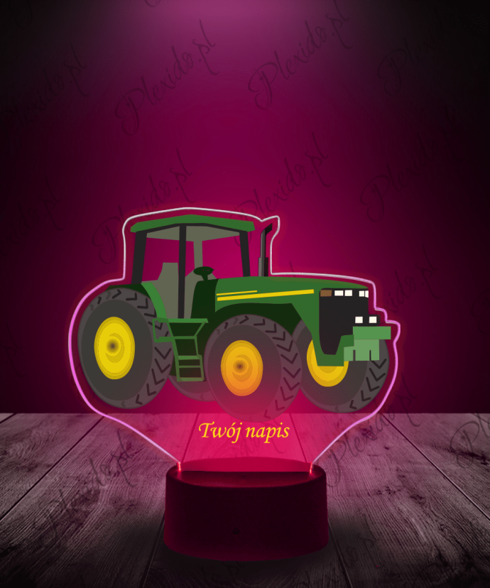 Lampka LED 3D Plexido z Nadrukiem John Deere - 2 Lampka LED 3D Plexido z Nadrukiem John Deere - 2