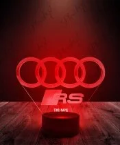 Lampka LED 3D Plexido Audi RS Logo