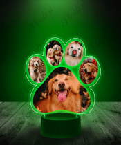 Lampka LED 3D Plexido z Nadrukiem Pies Twoje Zdjęcia Łapka - 1