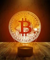 Lampka LED 3D Plexido Bitcoin