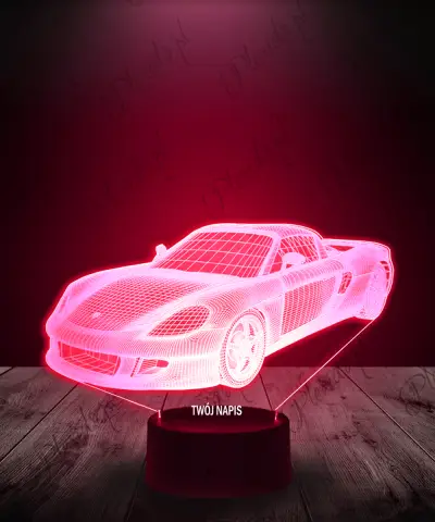 lampka_led_3d_plexido_samochód_porsche