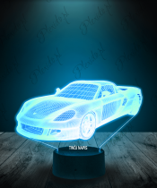 lampka_led_3d_plexido_samochód_porsche