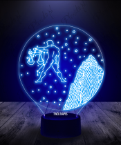 Lampka LED 3D Plexido Waga Znak Zodiaku - 3