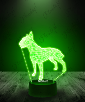 Lampka LED 3D Plexido Pies Bull Terrier - 1