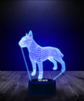 Lampka LED 3D Plexido Pies Bull Terrier - 3