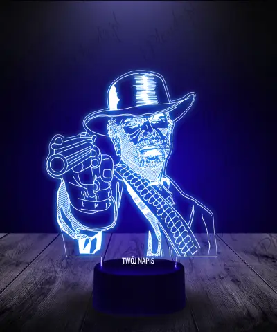 Lampka LED 3D Plexido Red Dead Redemption Artur - 1