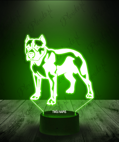 Lampka LED 3D Plexido Pitbull Pies - 1