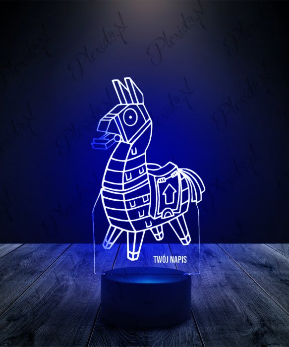 Lampka LED 3D Plexido Fortnite Lama Alpaka