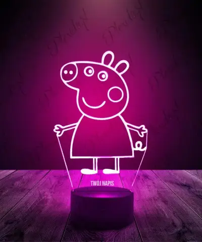 Lampka LED 3D Plexido Świnka Peppa