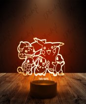 Lampka LED 3D Plexido Pokemony