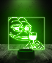 Lampka LED 3D Plexido Żaba Pepe Koneser Mem - 1