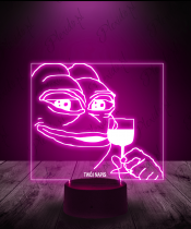 Lampka LED 3D Plexido Żaba Pepe Koneser Mem - 3