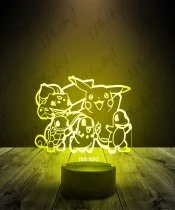 Lampka LED 3D Plexido Pokemony