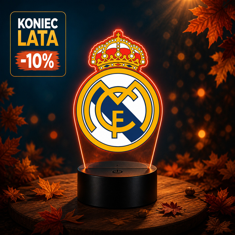 Lampka LED 3D Real Madryt — Koniec lata -10%
