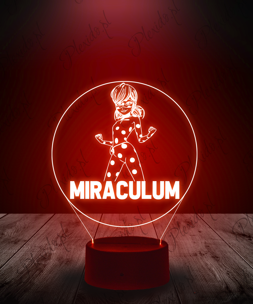lampki led 3d bajki miraculum