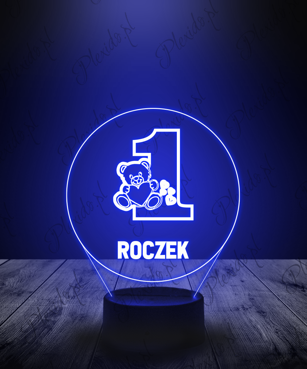 lampki led 3d urodziny Roczek