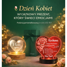 🌷 Dzień Kobiet – wyjątkowy prezent, który świeci emocjami | Lampki LED 3D Plexido