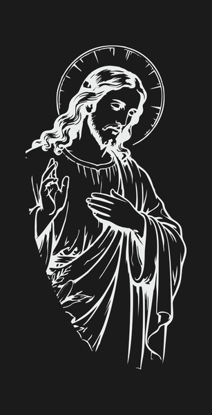 Jezus dłoń na sercu