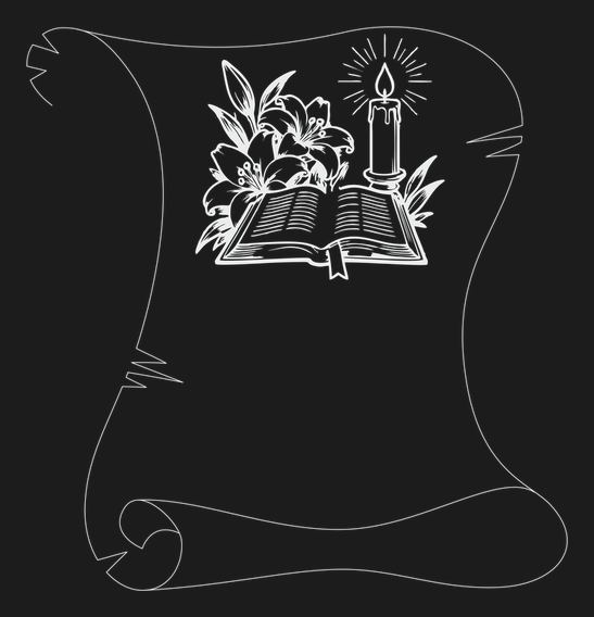 Biblia ze świecą i kwiatami