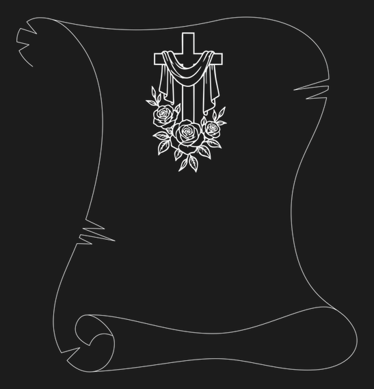 Krzyż z różami