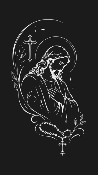 Jezus dłon na sercu