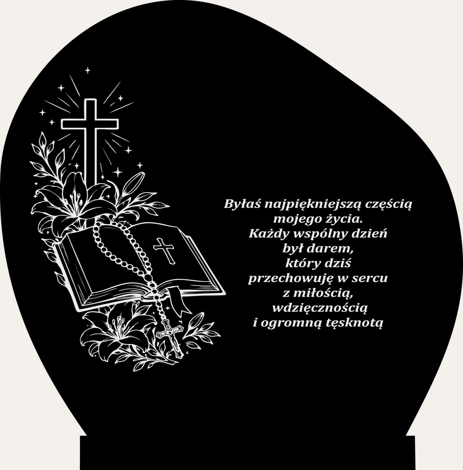 Znicz Zaokrąglona tabliczka