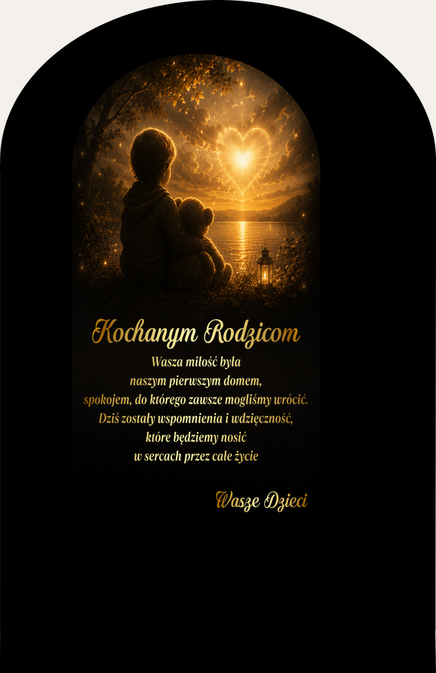 Znicz Tabliczka łuk rodzinne UV