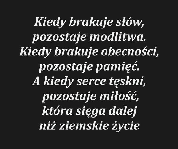 Kiedy brakuje słów, pozostaje modlitwa. Kiedy…