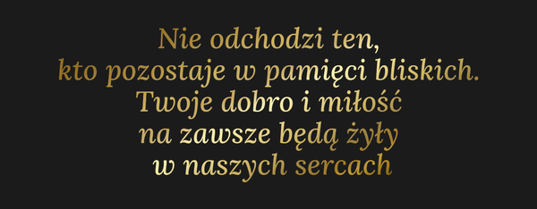 Od Kogo Dla Kogo Nie odchodzi ten, kto pozostaje w…