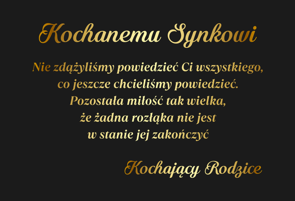 Od Kogo Dla Kogo Nie zdążyliśmy powiedzieć Ci…