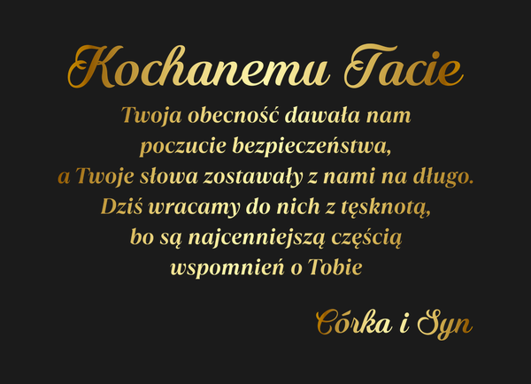 Od Kogo Dla Kogo Twoja obecność dawała nam poczucie…