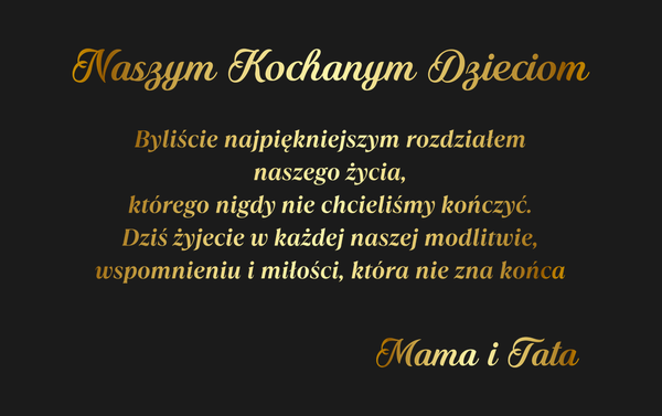 Od Kogo Dla Kogo Byliście najpiękniejszym…
