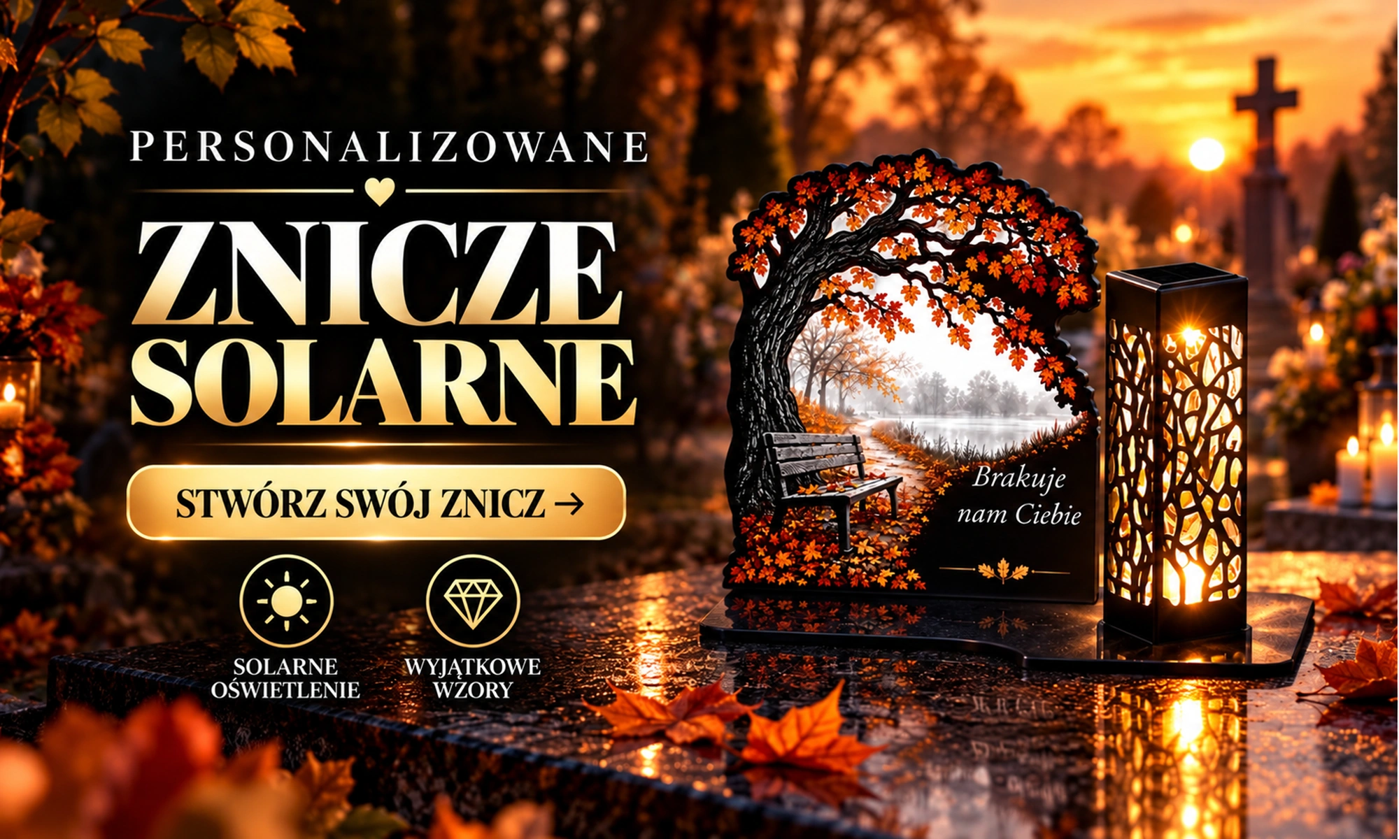 Personalizowane znicze solarne — stwórz swój znicz
