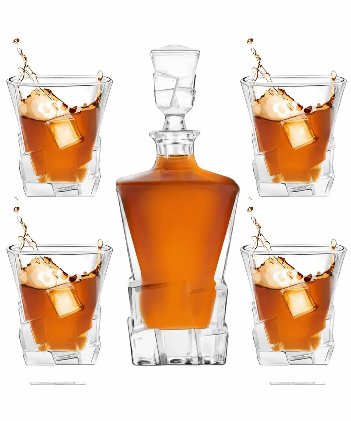 Podgląd produktu Whiskey Carafe + Engraved Glasses Gift Set Ice Blink